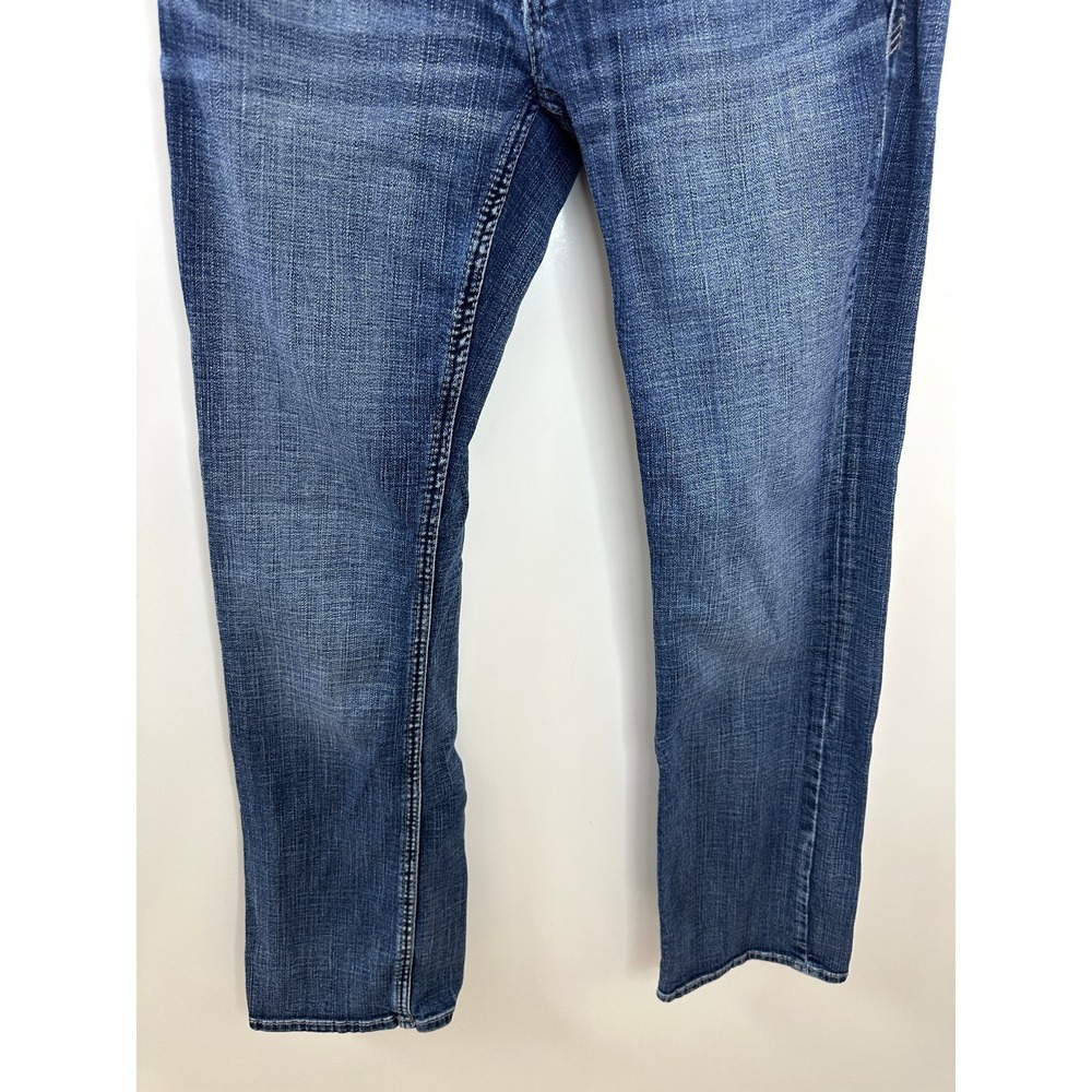 BKE Aiden Jeans Men's Size 30 x 32 Sandblasted 5 Pocket Blue Denim Cotton Blend - Picture 5 of 13